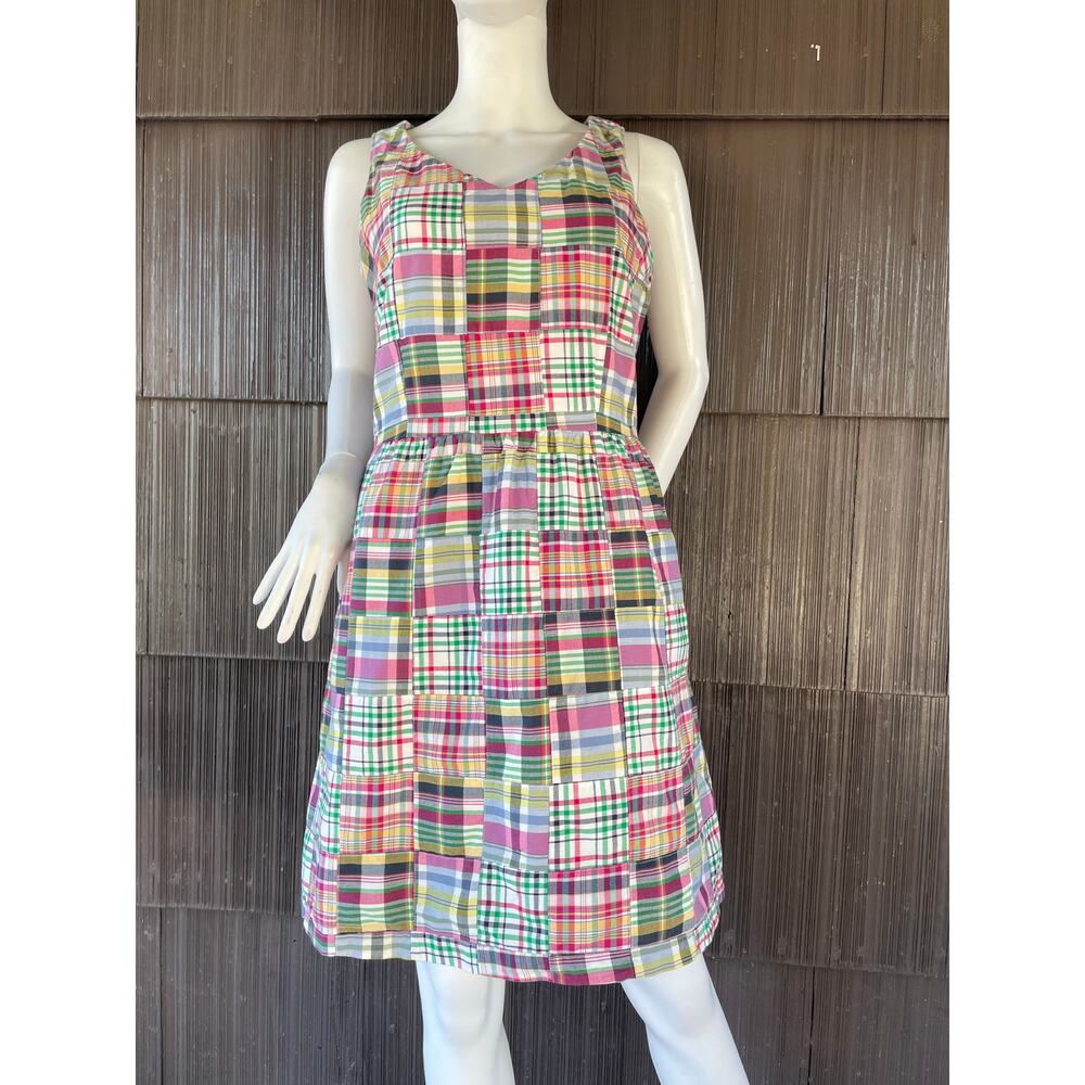 Ll Bean Cotton Patchwork Madras Multicolor Y2k Pr… - image 1